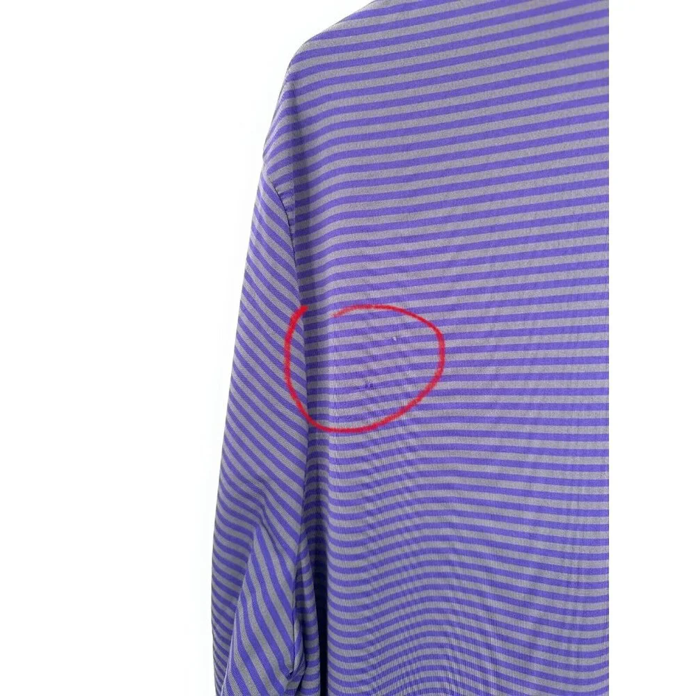 Ralph Lauren RLX Hazeltine‎ National Mens Polo Shirt XL Striped Purple